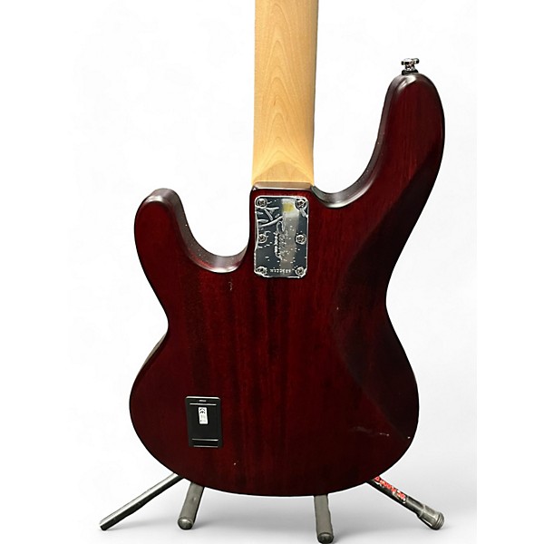 Used Sterling by Music Man Used Sterling By Music Man Stingray Dark Red Electric Bass Guitar