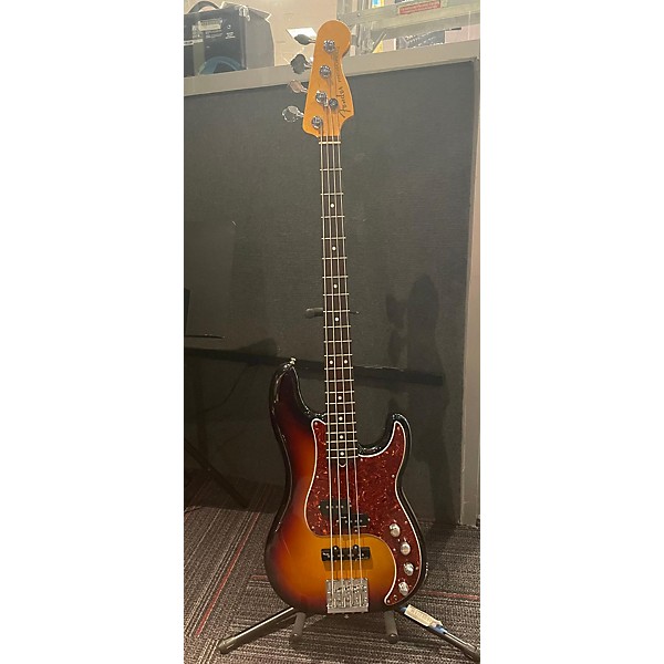 Used Fender Used Fender American Ultra Precision Bass 3 Tone Sunburst Electric Bass Guitar