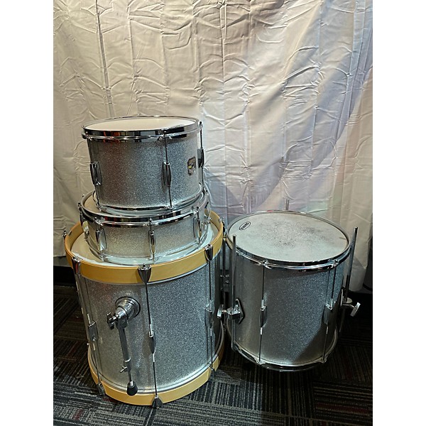 Used Gretsch Drums Used Gretsch Drums 4 piece Catalina Club Jazz Series Silver Sparkle Drum Kit