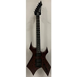 Used B.C. Rich Used 2022 B.C. Rich STRANGER THINGS WARLOCK RED AND BLACK SPARKLE Solid Body Electric Guitar