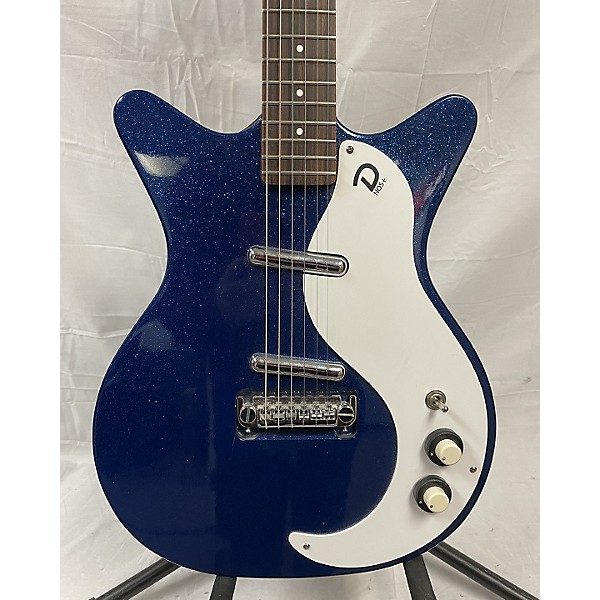 Used Danelectro Used Danelectro DNOS+ BLUE SPARKLE Solid Body Electric Guitar