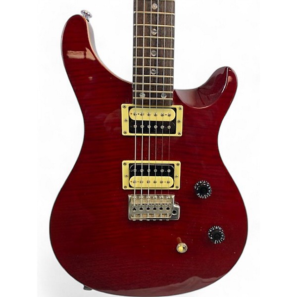 Used PRS Se24 Custom Maroon Solid Body Electric Guitar