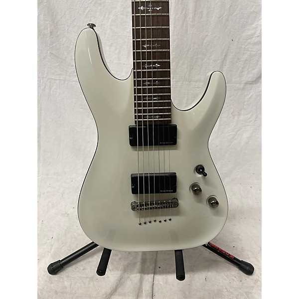 Used Schecter Guitar Research Used Schecter Guitar Research Demon 7 String Vintage White Solid Body Electric Guitar