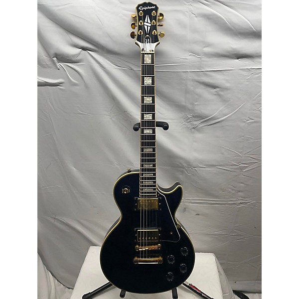 Used Epiphone Les Paul Custom Pro Black Solid Body Electric Guitar