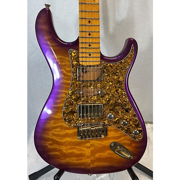 Used Dean Zelinsky Used Dean Zelinsky Tagliare ATW Custom Purple Yellow Sunburst Solid Body Electric Guitar