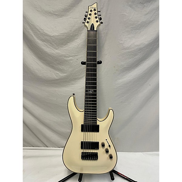 Used Schecter Guitar Research Used Schecter Guitar Research Blackjack ATX C8 White Solid Body Electric Guitar