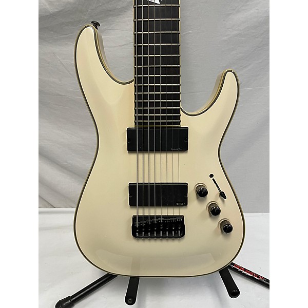 Used Schecter Guitar Research Used Schecter Guitar Research Blackjack ATX C8 White Solid Body Electric Guitar