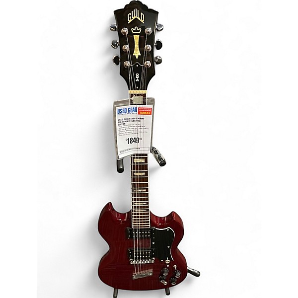 Used Guild S100 Cherry Solid Body Electric Guitar