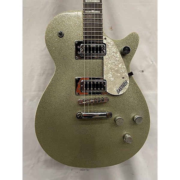 Used Gretsch Guitars Used Gretsch Guitars G5220 Electromatic Silver Sparkle Hollow Body Electric Guitar