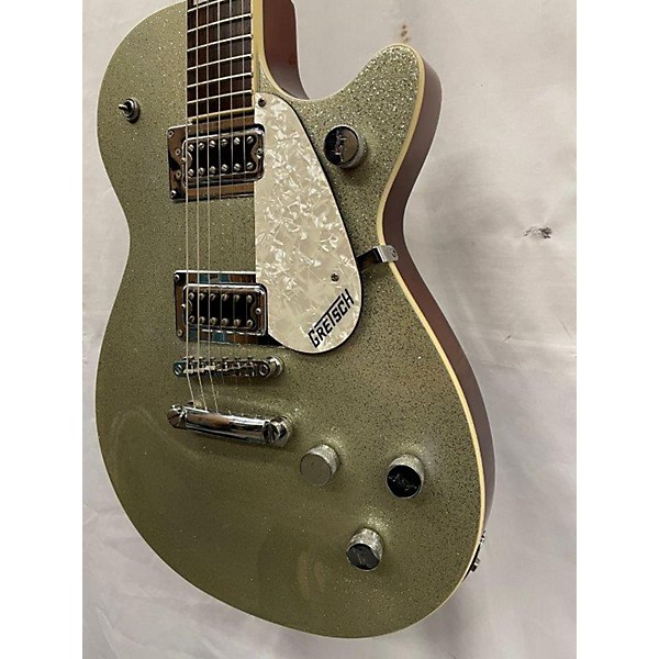 Used Gretsch Guitars Used Gretsch Guitars G5220 Electromatic Silver Sparkle Hollow Body Electric Guitar