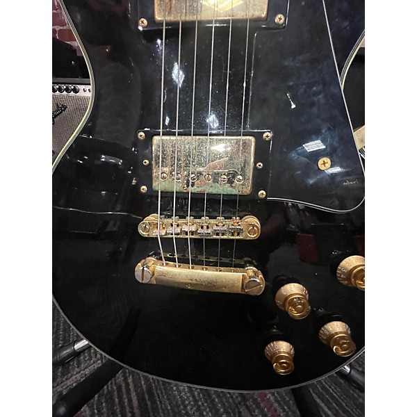 Used Epiphone Used Epiphone Les Paul Custom Black And Gold Solid Body Electric Guitar