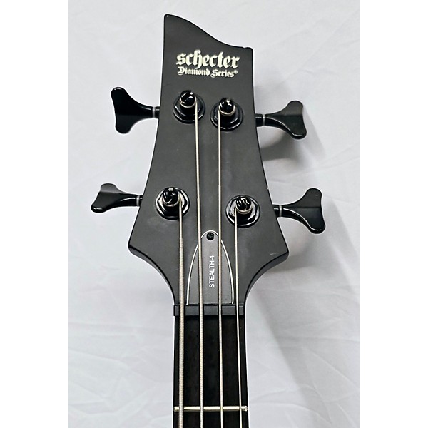 Used Used Schecter Guitar Research Stealth 4 Black Electric Bass Guitar