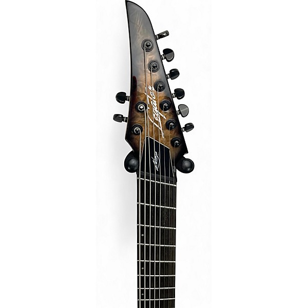 Used Legator Ninja Multi Scale 8 String, Upgraded Pickups Charcoal Burl Solid Body Electric Guitar