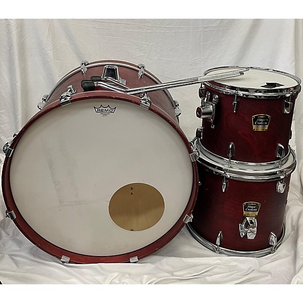 Used Yamaha Used Yamaha 3 piece Stage Custom Wine Red Drum Kit