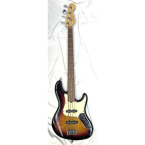 Used Fender Used Fender American Deluxe Jazz Bass 2 Color Sunburst Electric Bass Guitar