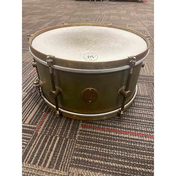 Used A&F Drum Co 7X14 Raw Brass 7x14 Snare Drum