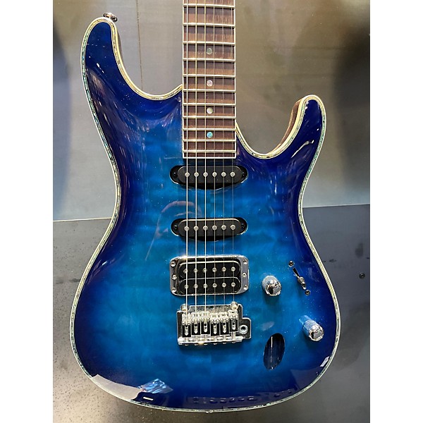 Used Ibanez SA360NQM Blue Sapphire Solid Body Electric Guitar