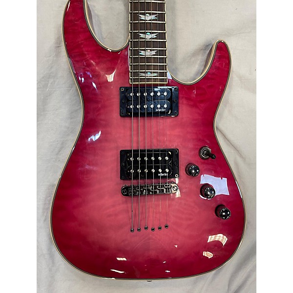 Used Schecter Guitar Research Used Schecter Guitar Research Omen Extreme 6 Hot Pink Burst Solid Body Electric Guitar