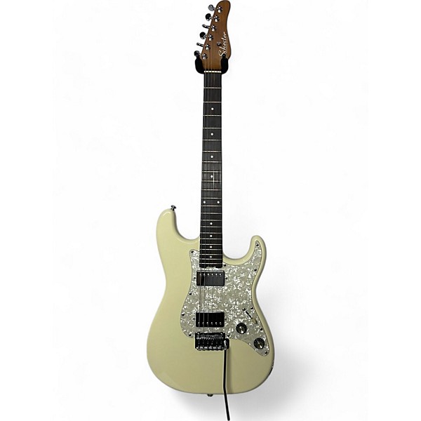 Used Schecter Guitar Research Jack Fowler Traditional Antique White Solid Body Electric Guitar