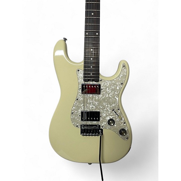 Used Schecter Guitar Research Jack Fowler Traditional Antique White Solid Body Electric Guitar