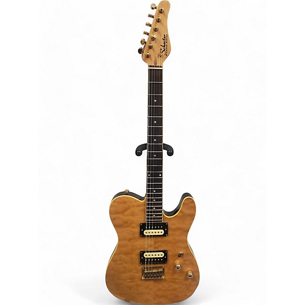 Used Schecter Guitar Research Used Schecter Guitar Research Diamond Series PT Natural Quilted Maple Solid Body Electric Gu...