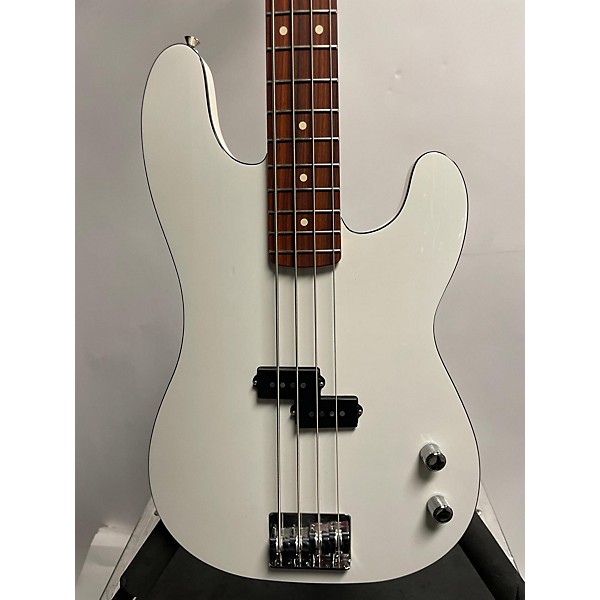 Used Fender Used Fender Partscaster White Electric Bass Guitar