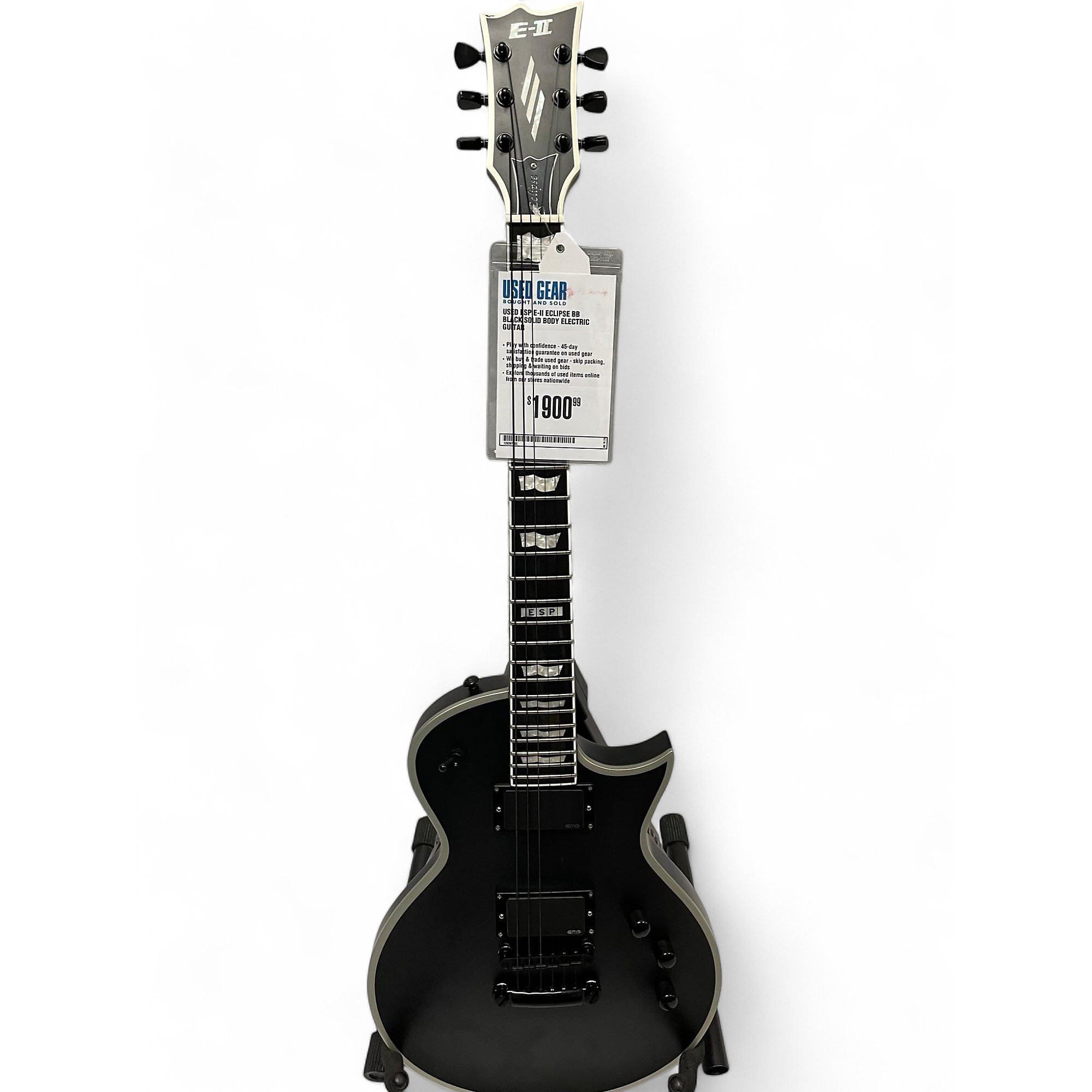 Used ESP E-II Eclipse BB Black Solid Body Electric Guitar