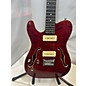 Used Harley Benton Used Harley Benton TE90QM Red Hollow Body Electric Guitar