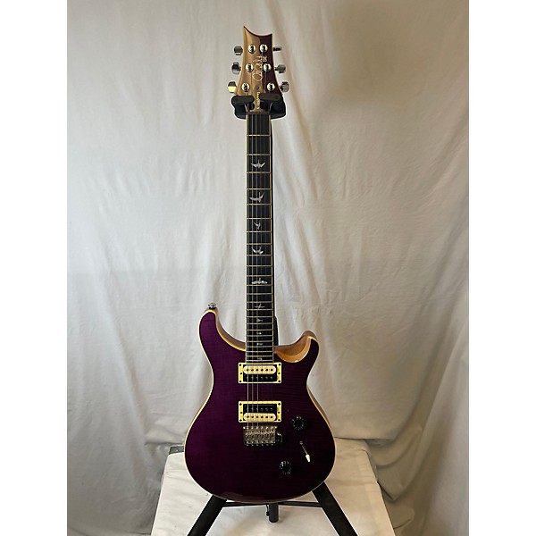 Used PRS Used PRS SE Custom 24 Trans Purple Solid Body Electric Guitar