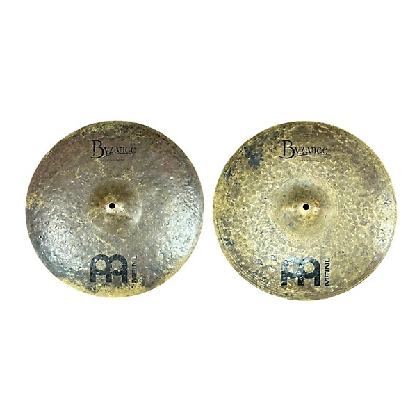 Used MEINL 15in Byzance Dark Hi Hat Pair Cymbal