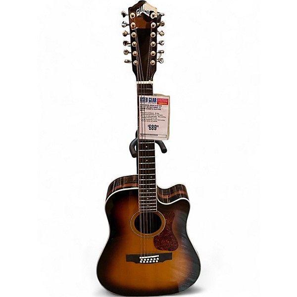 Used 2020s Guild D-2612CE DELUXE Antique Burst 12 String Acoustic Electric Guitar