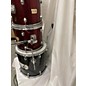 Used Used VLH 4 piece Drumset Red And Black Drum Kit