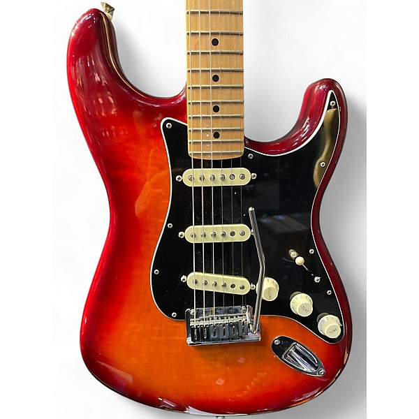 Used Fender Player Stratocaster HSS Cherry Sunburst Solid Body Electric Guitar