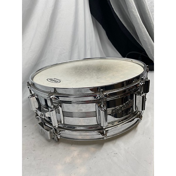 Vintage Dyna-sonic Vintage 1970s DYNA-SONIC 14X6 ROGERS 5 LINE Drum Metallic Silver