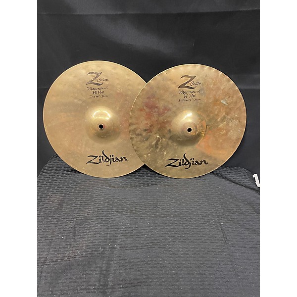 Used Zildjian 14in Z Custom Mastersound Hi Hat Pair Cymbal