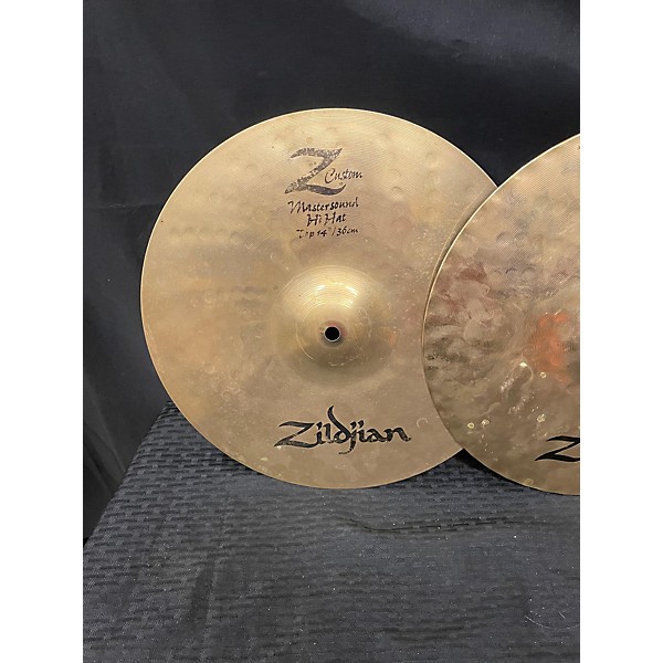 Used Zildjian 14in Z Custom Mastersound Hi Hat Pair Cymbal