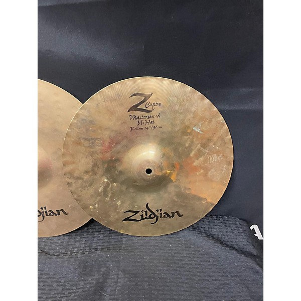 Used Zildjian 14in Z Custom Mastersound Hi Hat Pair Cymbal