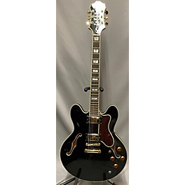 Used Epiphone Used Epiphone Sheraton II Black And Gold Hollow Body Electric Guitar