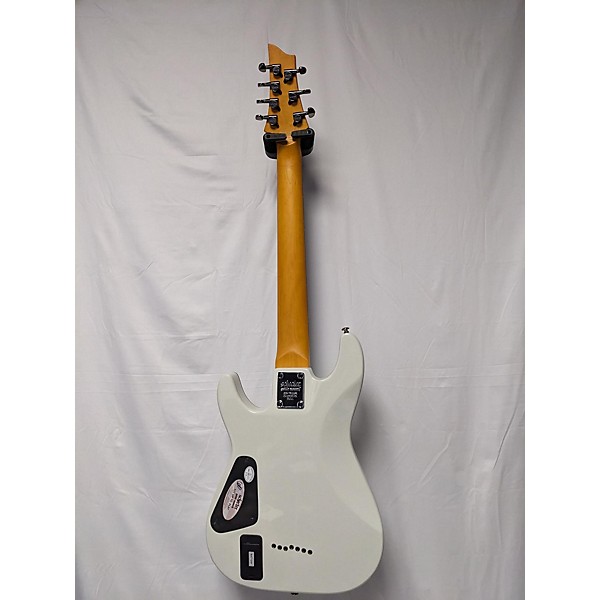 Used Schecter Guitar Research Used Schecter Guitar Research Demon 7 String White Solid Body Electric Guitar