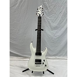 Used Schecter Guitar Research Used Schecter Guitar Research Demon 7 String White Solid Body Electric Guitar