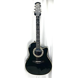 Vintage Slingerland Vintage 1980s Ovation 1862 CUSTOM BALLADEER Black And White Acoustic Electric Guitar