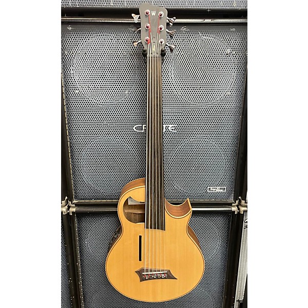 Used Warwick Alien 6 String Acoustic Electric BASS Acoustic Bass Guitar