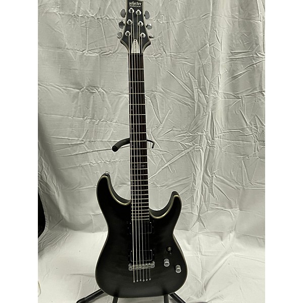 Used Schecter Guitar Research Used Schecter Guitar Research C1 Platinum Trans Black Solid Body Electric Guitar