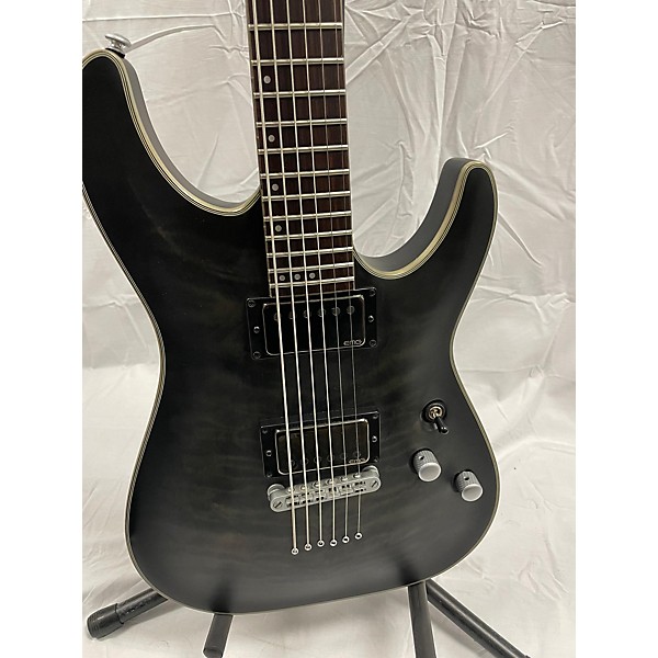 Used Schecter Guitar Research Used Schecter Guitar Research C1 Platinum Trans Black Solid Body Electric Guitar