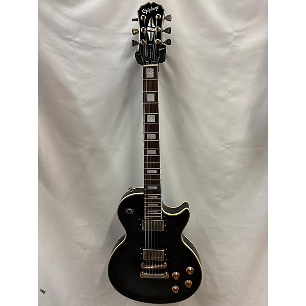 Used Epiphone Used Epiphone Les Paul Custom Black Solid Body Electric Guitar