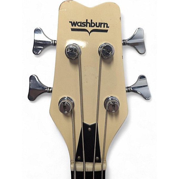 Used Washburn Scavenger White Electric Bass Guitar