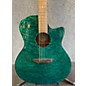 Used Luna GYP E QA TEAL Acoustic Electric Guitar