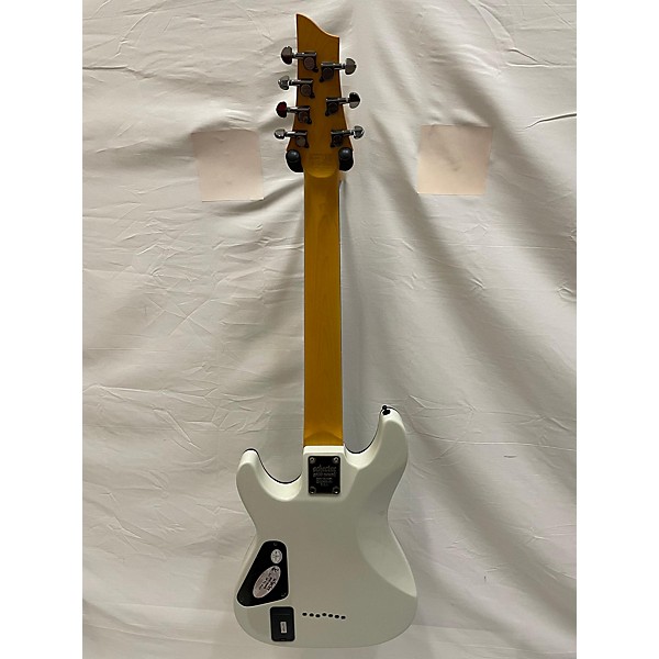 Used Schecter Guitar Research Used Schecter Guitar Research Demon 7 String White Solid Body Electric Guitar