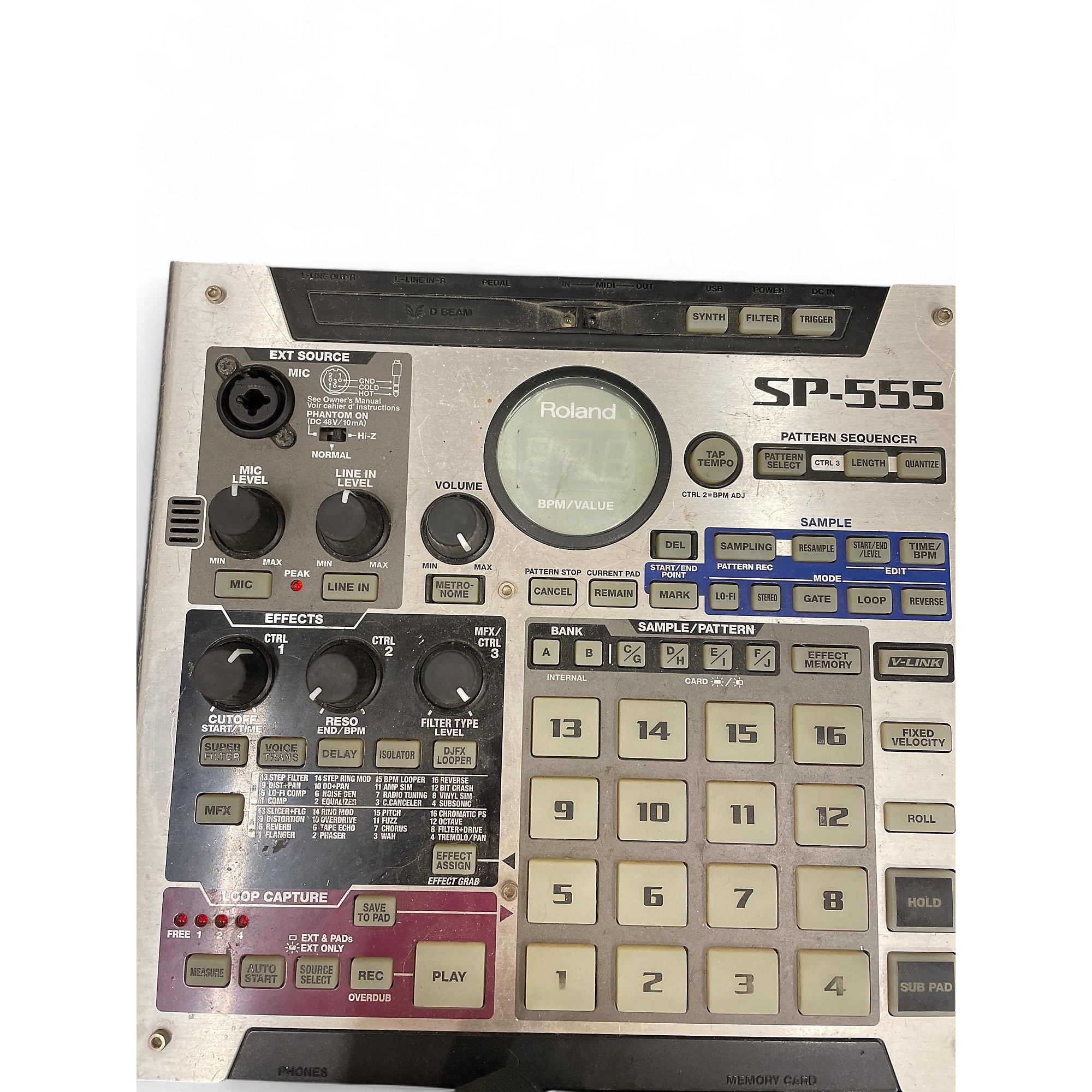Roland SP-555 Sampler Effects Effector Digital DJ Turntable
