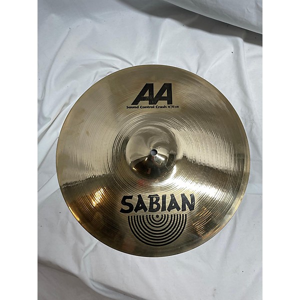 Used SABIAN 16in AA Sound Control Crash Brilliant Cymbal